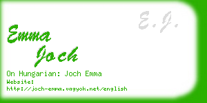 emma joch business card